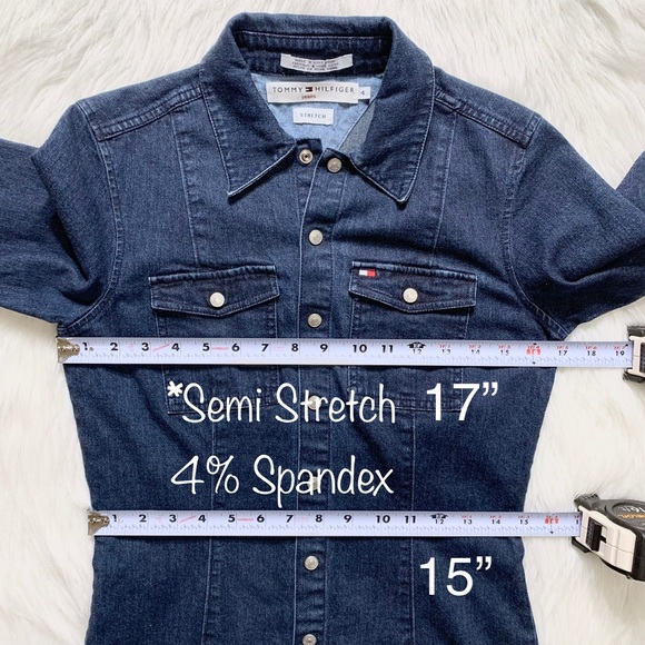 SOLD-Tommy Hilfiger Snap Front Denim Dress - Picture 7 of 8